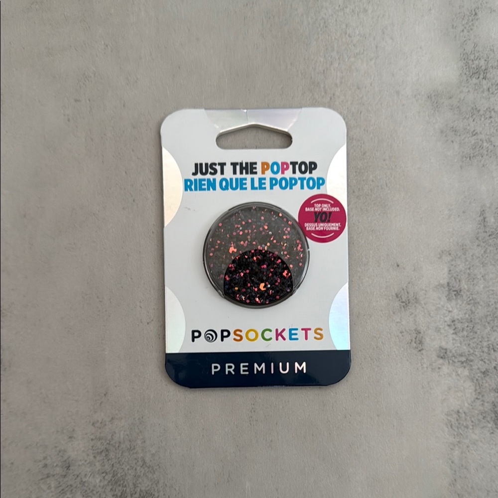 PopSocket Premium Black Glitter PopTop